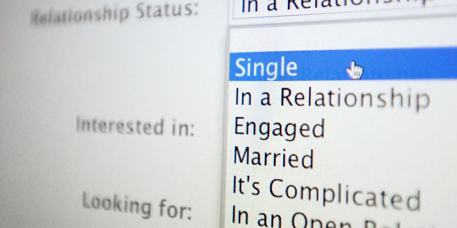 Cheating man - Facebook relationship status