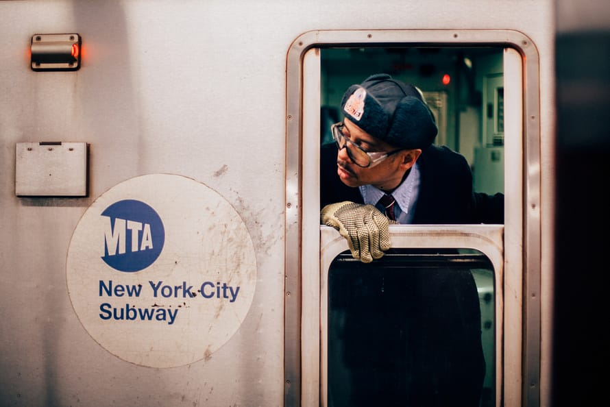 Good man driving a New York City Subway